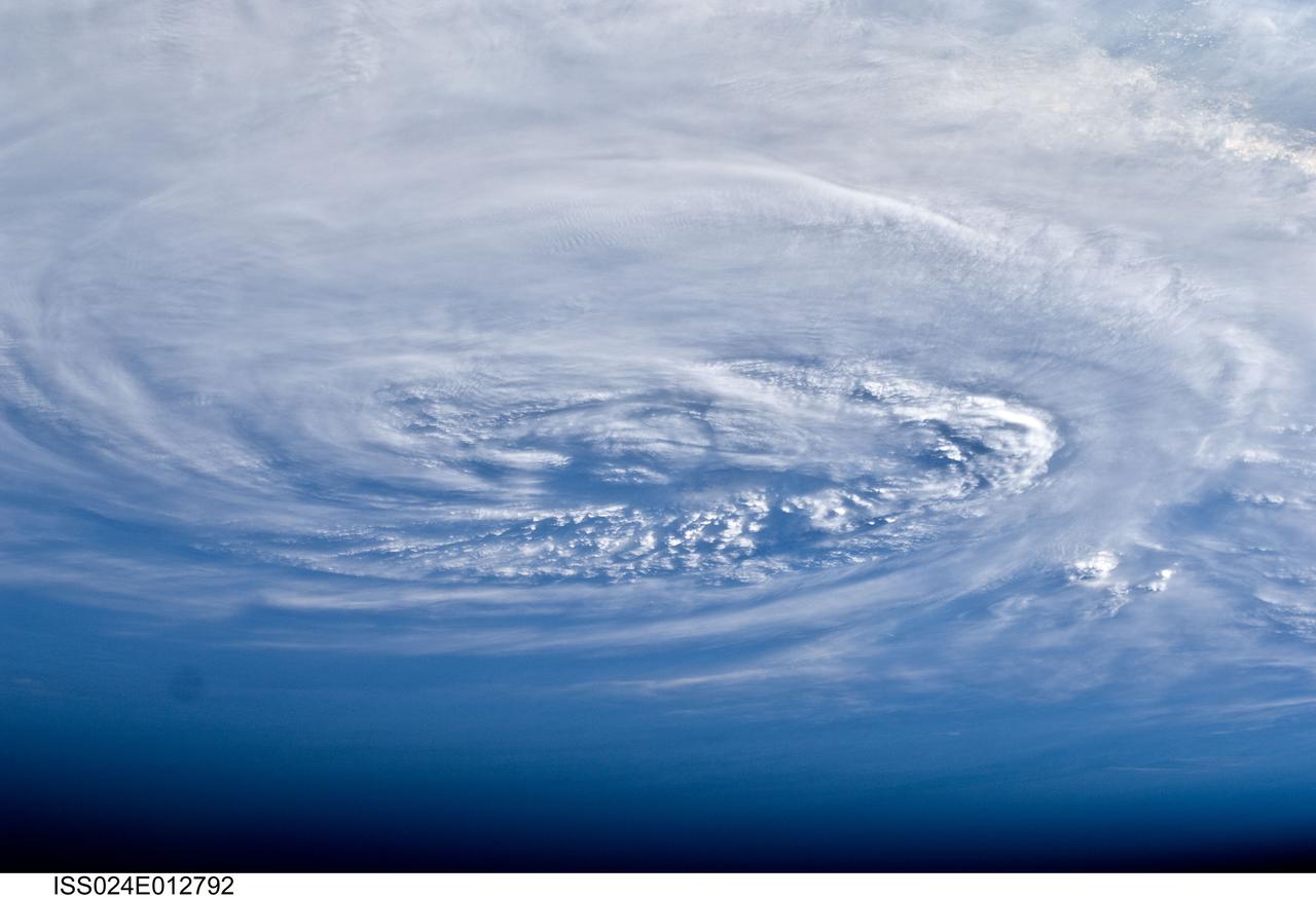 ISS024-E-012792 (28 Aug. 2010) --- Hurricane Earl is featured in this Aug. 28 image photographed by an Expedition 24 crew member on the International Space Station.