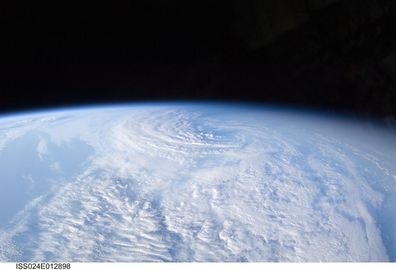 ISS024-E-012898 (30 Aug. 2010) --- Tropical Storm Danielle is featured in this Aug. 30 image photographed by an Expedition 24 crew member on the International Space Station.