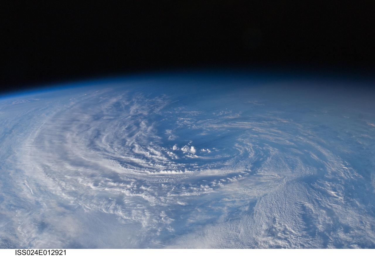 ISS024-E-012921 (30 Aug. 2010) --- Tropical Storm Danielle is featured in this Aug. 30 image photographed by an Expedition 24 crew member on the International Space Station.