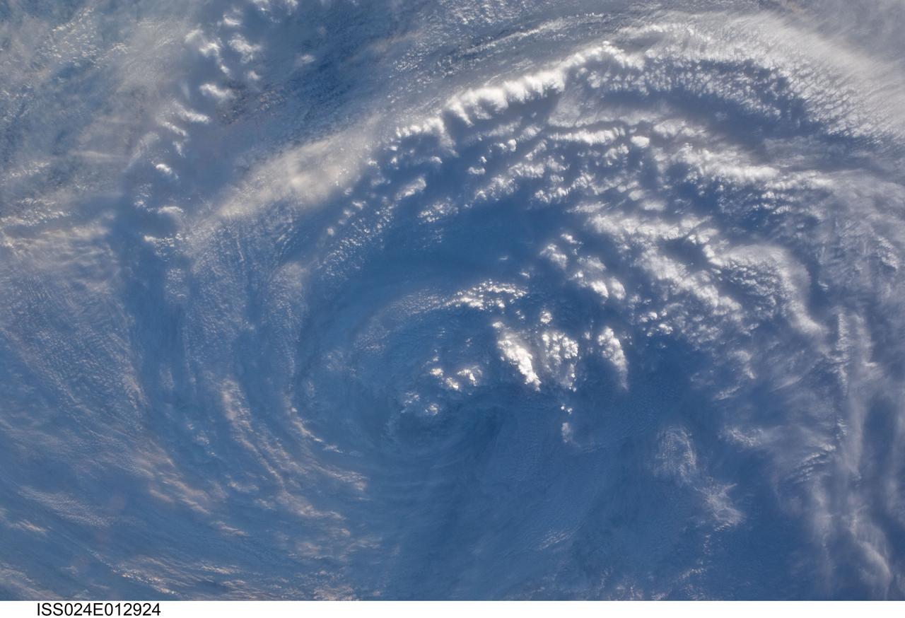 ISS024-E-012924 (30 Aug. 2010) --- Tropical Storm Danielle is featured in this Aug. 30 image photographed by an Expedition 24 crew member on the International Space Station.