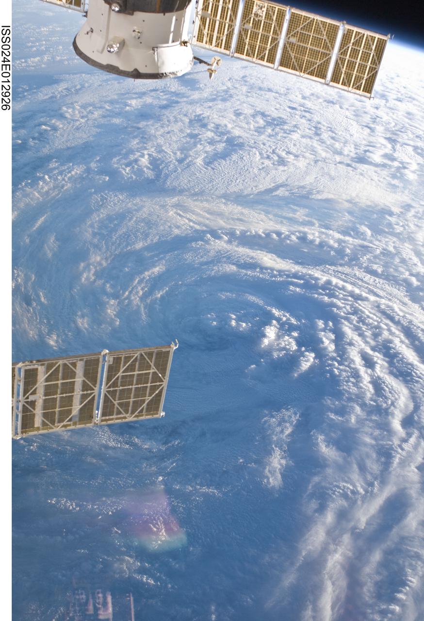 ISS024-E-012926 (30 Aug. 2010) --- Tropical Storm Danielle is featured in this Aug. 30 image photographed by an Expedition 24 crew member on the International Space Station.