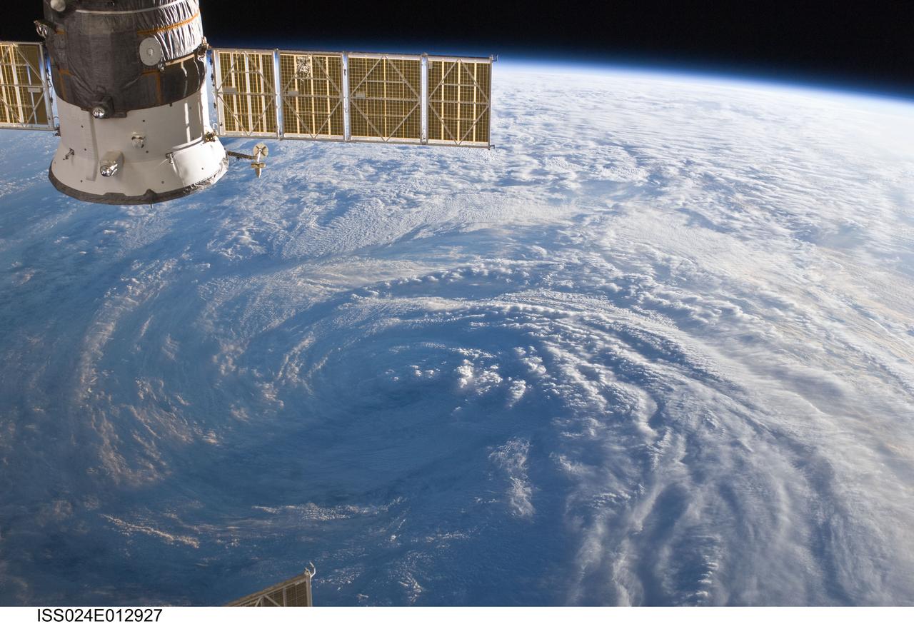 ISS024-E-012927 (30 Aug. 2010) --- Tropical Storm Danielle is featured in this Aug. 30 image photographed by an Expedition 24 crew member on the International Space Station.