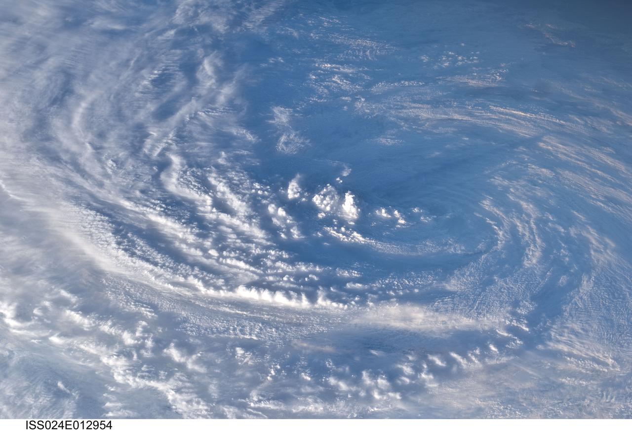 ISS024-E-012954 (30 Aug. 2010) --- Tropical Storm Danielle is featured in this Aug. 30 image photographed by an Expedition 24 crew member on the International Space Station.