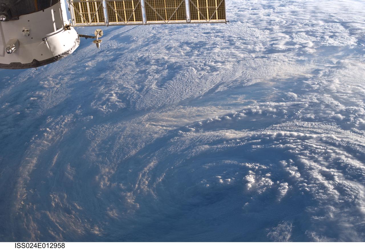 ISS024-E-012958 (30 Aug. 2010) --- Tropical Storm Danielle is featured in this Aug. 30 image photographed by an Expedition 24 crew member on the International Space Station.