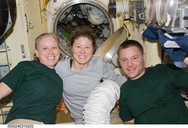 NASA image: Expedition 24 Crew Members pose for a photo in the MRM2