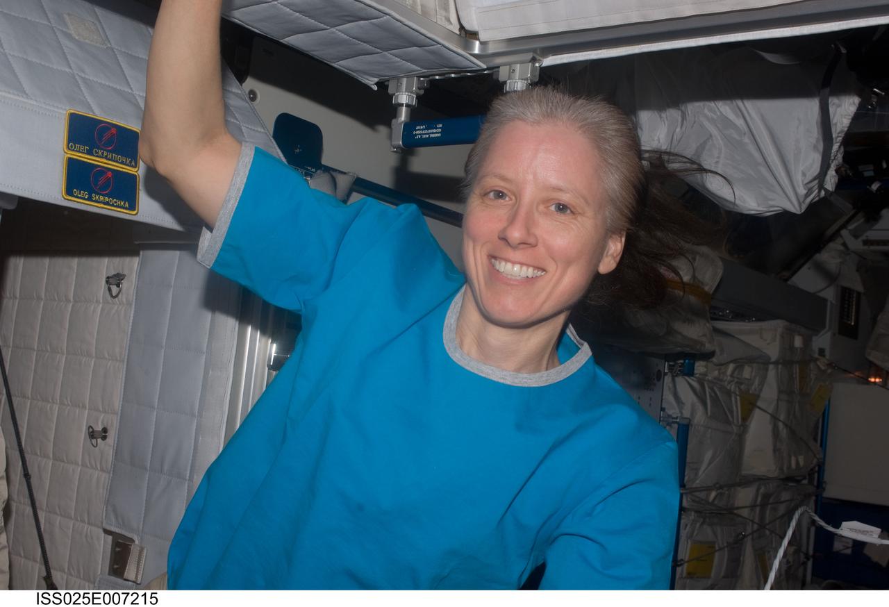 ISS025-E-007215 (12 Oct. 2010) --- NASA astronaut Shannon Walker, Expedition 25 flight engineer, is pictured in the Harmony node of the International Space Station.