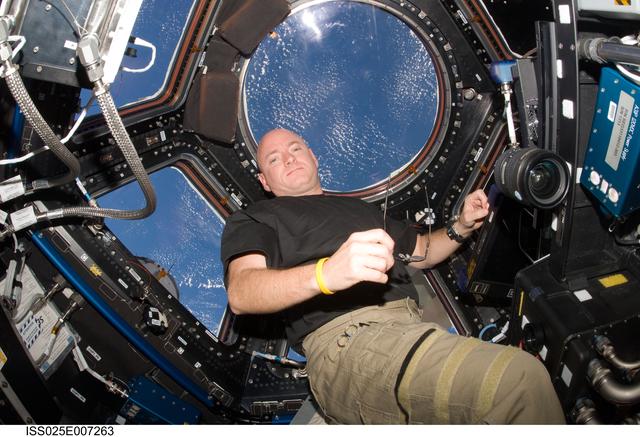 NASA image: Kelly in Cupola