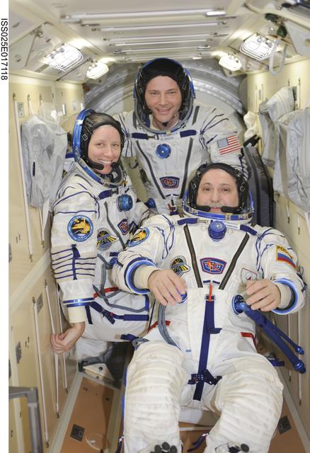 NASA image: Walker,Wheelock and Yurchikhin in MRM-1