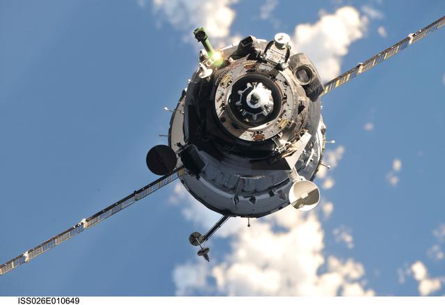 NASA image: Soyuz TMA-20 Spacecraft approaches the ISS