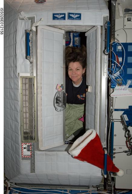 NASA image: Coleman in sleeping quarters