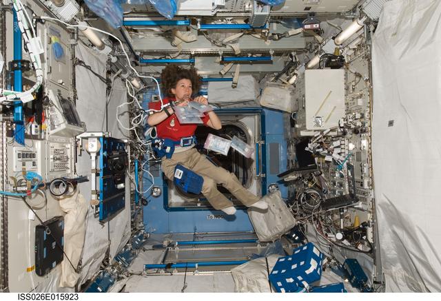 NASA image: Coleman during ICV Assessment in the Kibo JPM during Expedition 26