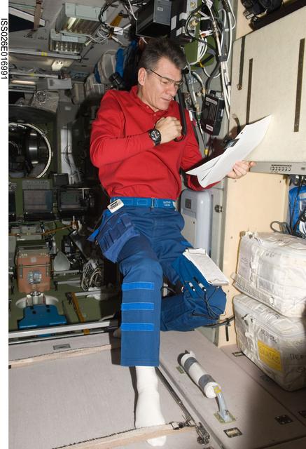 NASA image: Nespoli conducts ham radio session in the SM