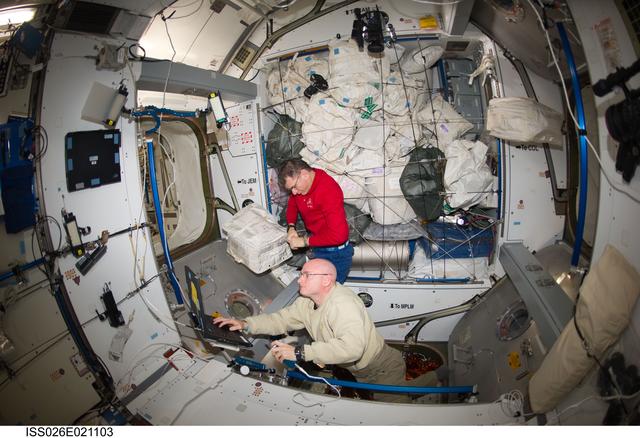 NASA image: Kelly and Nespoli in the Node 2