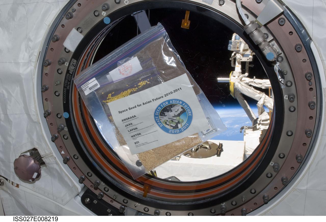 iss027e008219 (3/26/2011) --- Photo documentation of the Asian Seed Package payload, photographed in the Kibo Japanese Experiment Pressurized Module (JPM) aboard the International Space station (ISS).