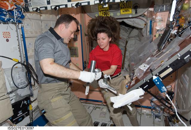 NASA image: Garan and Coleman in Node 1