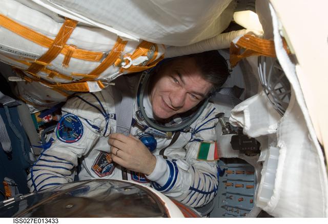 NASA image: Nespoli during Kazbek Fit Check in the Soyuz TMA-20/25S
