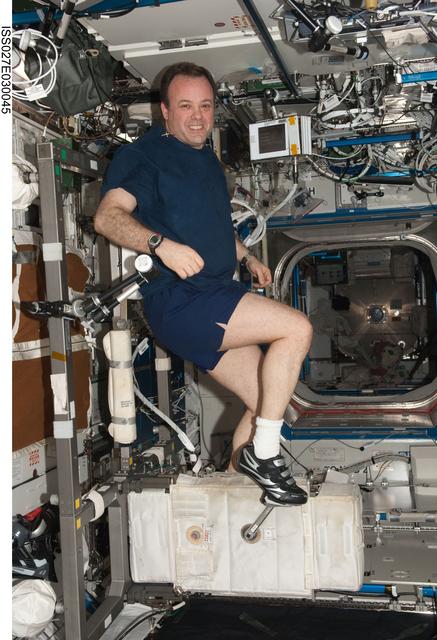 NASA image: Garan exercises on the CEVIS