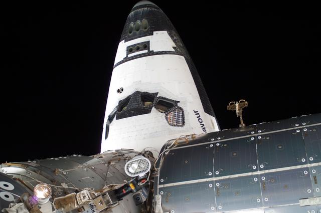 NASA image: Exterior view of the ISS taken during EVA-3