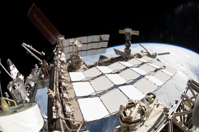 NASA image: Exterior view of the ISS taken during EVA-4