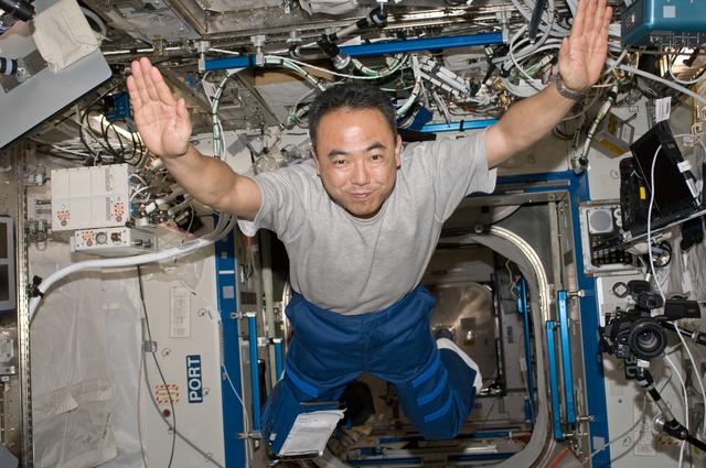 NASA image: FE Furukawa posing for a photo in the US Lab