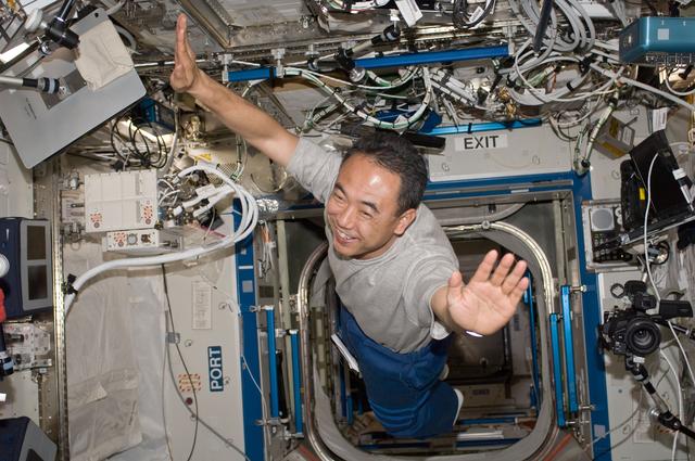 NASA image: FE Furukawa posing for a photo in the US Lab