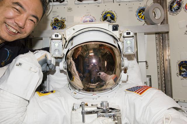 NASA image: Expedition 28 Crew Members participate in EVA Dry Run