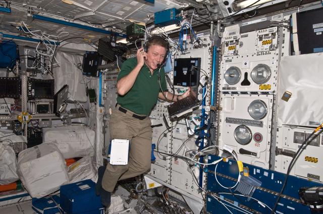NASA image: FE Fossum using Communication Equipment in the Columbus