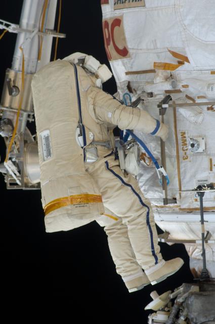 NASA image: View taken during EVA 29 of Strela Crane Relocation