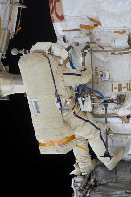 NASA image: View taken during EVA 29 of Strela Crane Relocation