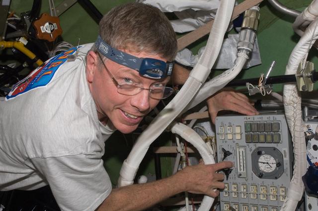 NASA image: Fossum in SM Transfer Compartment