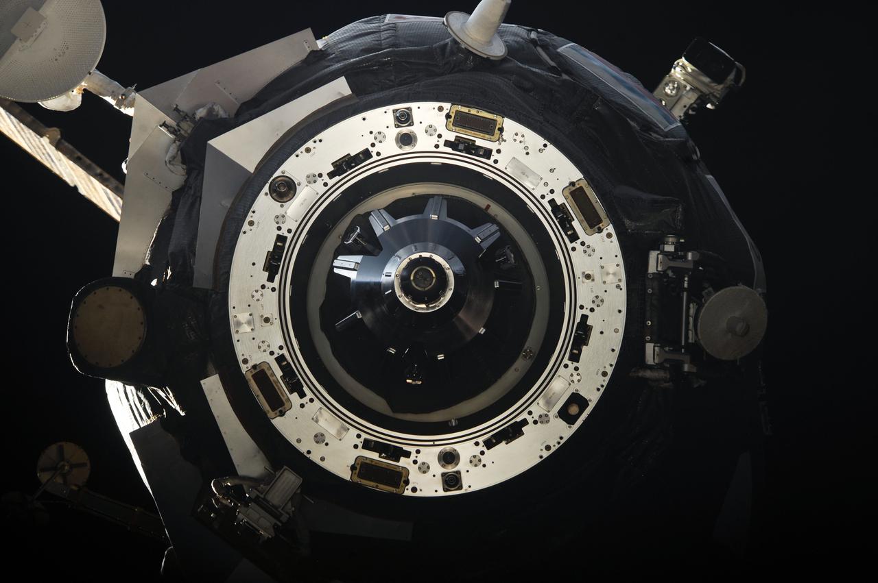 ISS028-E-028817 (23 Aug. 2011) --- The unpiloted ISS Progress 43 supply vehicle departs from the International Space Station on Aug. 23, 2011. Filled with trash and discarded items, Progress 43 will remain in orbit a safe distance from the station for engineering tests before being commanded by flight controllers to descend to a destructive re-entry into Earth's atmosphere over the Pacific Ocean.