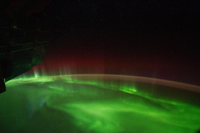 NASA image: "Aurora Australis, Airglow, Terminator  view taken by the Expedition 29 crew"