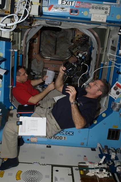 NASA image: Burbank and Shkaplerov in the U.S. Laboratory