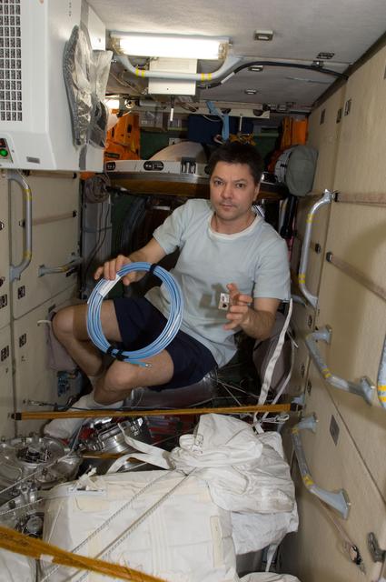 NASA image: Kononenko works with cables in the FGB
