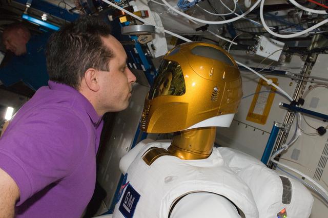 NASA image: Shkaplerov during checkout and activities session of Robonaut 2