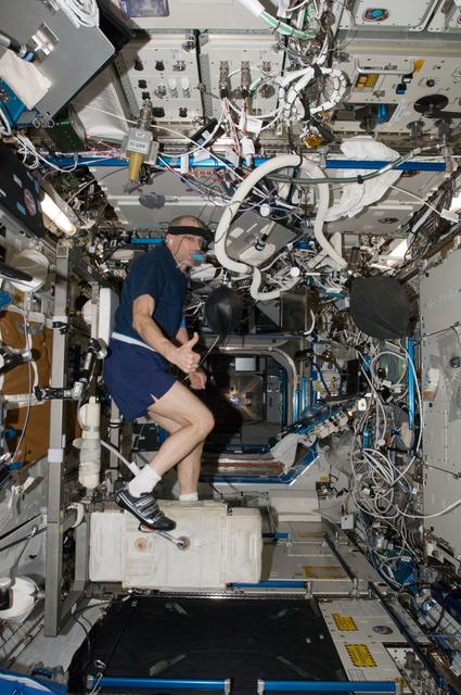 NASA image: Pettit exercises on the CEVIS