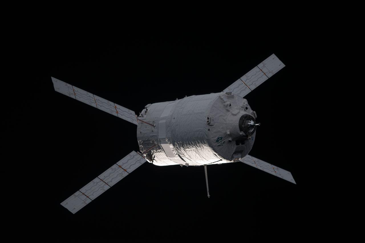 ISS030-E-174956 (28 March 2012) --- European Space Agency?s ?Edoardo Amaldi? Automated Transfer Vehicle-3 (ATV-3) approaches the International Space Station. The unmanned cargo spacecraft docked to the space station at 6:31 p.m. (EDT) on March 28, 2012, delivering 220 pounds of oxygen, 628 pounds of water, 4.5 tons of propellant, and nearly 2.5 tons of dry cargo, including experiment hardware, spare parts, food and clothing.