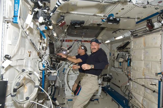 NASA image: Burbank and Pettit in the JPM