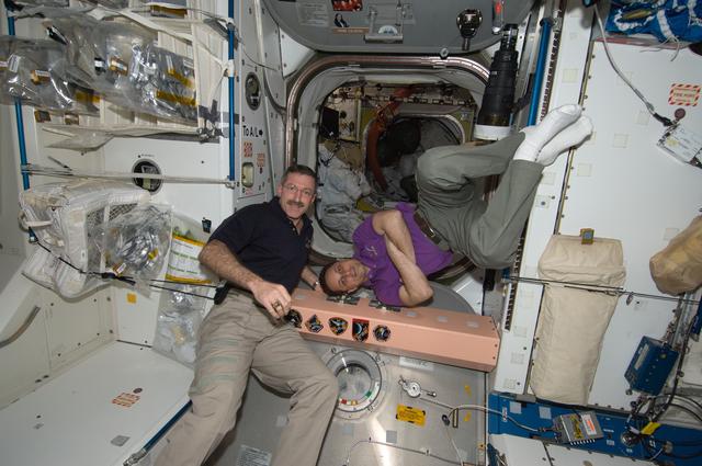 NASA image: Burbank and Shkaplerov in the Node 1