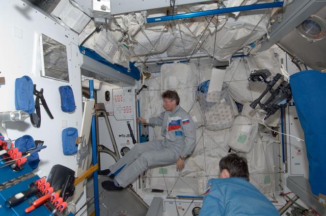 NASA image: Padalka and Revin in Node 2