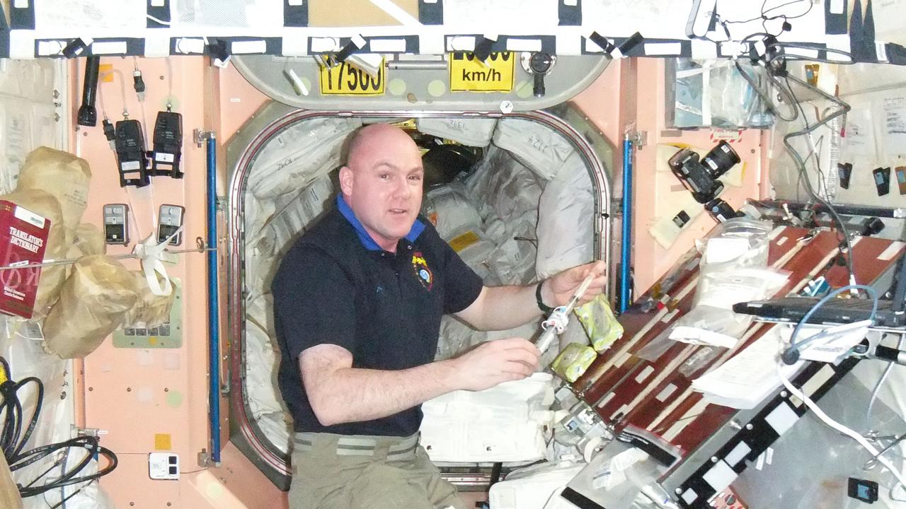 ISS031-E-157791 (15 May 2012) --- European Space Agency astronaut Andre Kuipers, Expedition 31 flight engineer, conducts a water sampling analysis in the Unity node of the International Space Station.