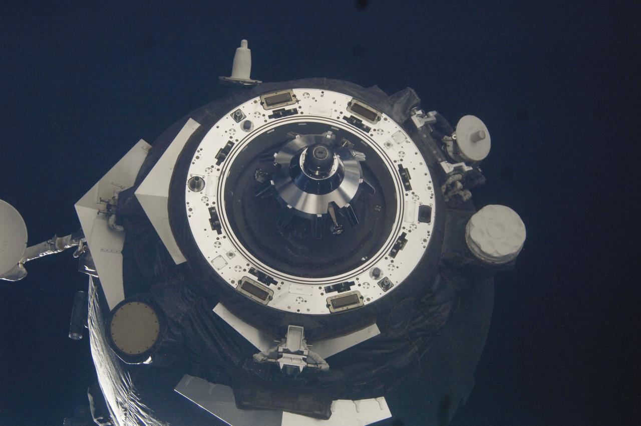 ISS032-E-008447 (22 July 2012) --- The unpiloted Russian Progress 47 resupply spacecraft temporarily undocks from the Pirs Docking Compartment of the International Space Station on July 22, 2012 in order to perform a series of engineering tests during re-docking designed to verify an upgraded automated rendezvous system that will facilitate future dockings of Russian vehicles to the space station. Progress 47 separated from the station to a distance of about 100 miles and held position for 24 hours.