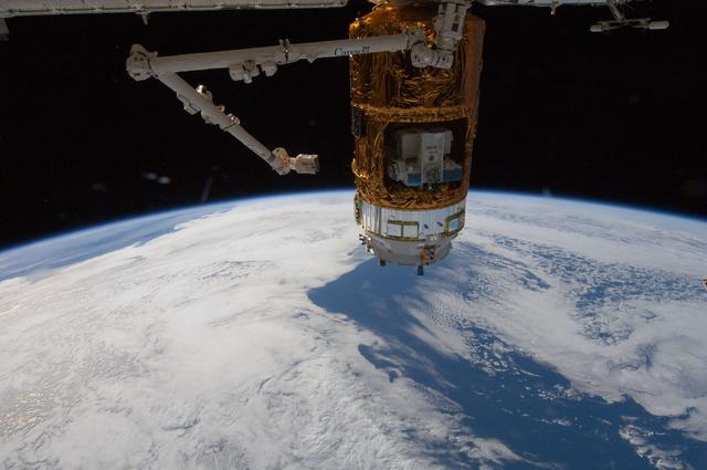 NASA image: View of HTV3 berthed to Node 2