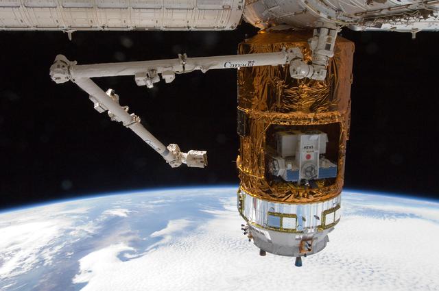 NASA image: View of HTV3 berthed to Node 2