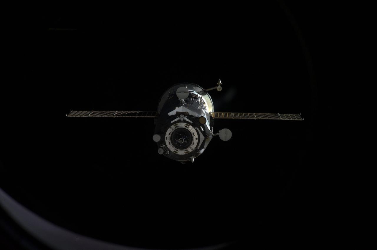 ISS032-E-011282 (30 July 2012) --- The unpiloted Russian Progress 47 supply vehicle departs from the International Space Station on July 30, 2012. The trash-filled Progress will orbit Earth for several weeks of engineering tests before re-entering the Earth’s atmosphere over the Pacific Ocean. The departure of Progress 47 clears the way for the next unpiloted supply ship, Progress 48, which is set to launch at 3:35 p.m. (EDT) on Aug. 1 from the Baikonur Cosmodrome in Kazakhstan. Docking is targeted less than six hours later at 9:24 p.m. to the station’s Pirs Docking Compartment.