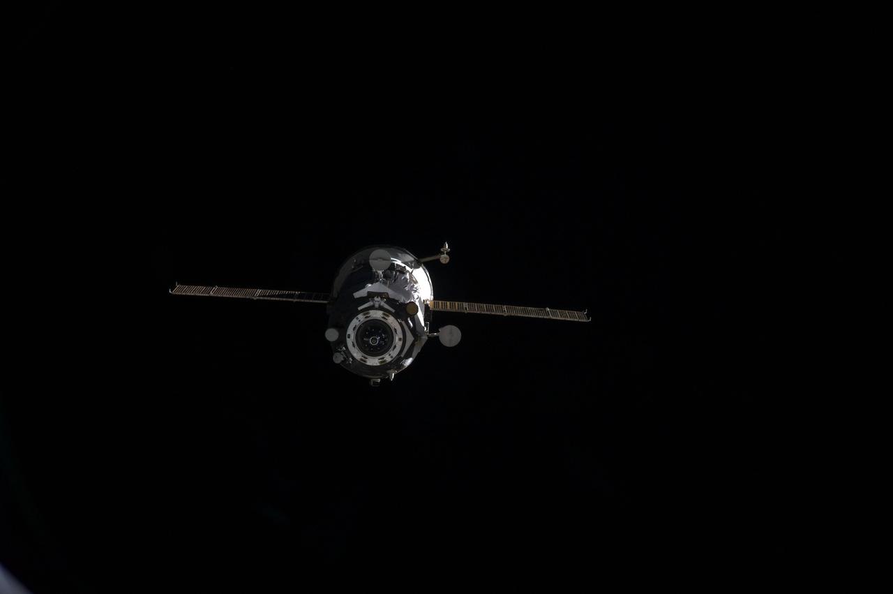 ISS032-E-011284 (30 July 2012) --- The unpiloted Russian Progress 47 supply vehicle departs from the International Space Station on July 30, 2012. The trash-filled Progress will orbit Earth for several weeks of engineering tests before re-entering the Earth’s atmosphere over the Pacific Ocean. The departure of Progress 47 clears the way for the next unpiloted supply ship, Progress 48, which is set to launch at 3:35 p.m. (EDT) on Aug. 1 from the Baikonur Cosmodrome in Kazakhstan. Docking is targeted less than six hours later at 9:24 p.m. to the station’s Pirs Docking Compartment.