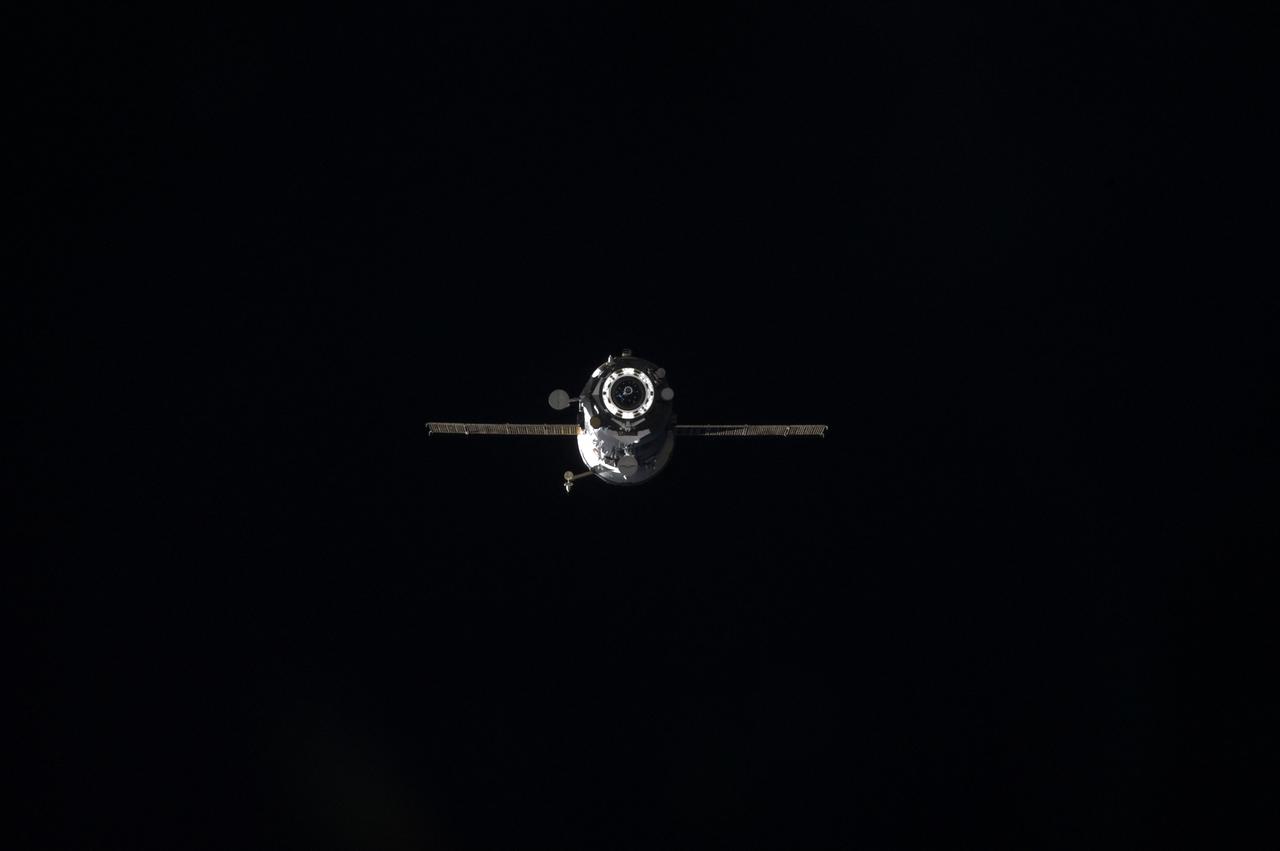 ISS032-E-011287 (30 July 2012) --- The unpiloted Russian Progress 47 supply vehicle departs from the International Space Station on July 30, 2012. The trash-filled Progress will orbit Earth for several weeks of engineering tests before re-entering the Earth’s atmosphere over the Pacific Ocean. The departure of Progress 47 clears the way for the next unpiloted supply ship, Progress 48, which is set to launch at 3:35 p.m. (EDT) on Aug. 1 from the Baikonur Cosmodrome in Kazakhstan. Docking is targeted less than six hours later at 9:24 p.m. to the station’s Pirs Docking Compartment.