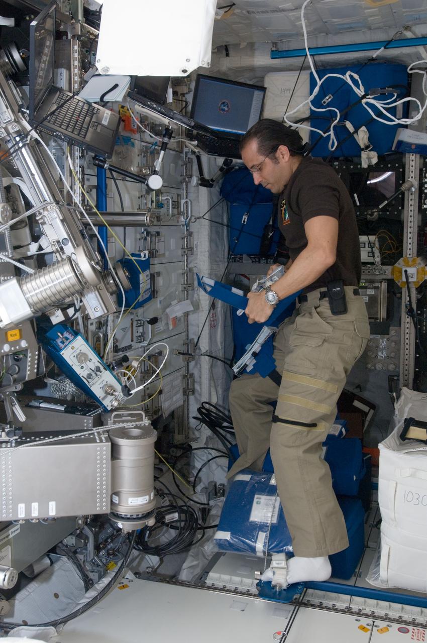 ISS032-E-016871 (8 Aug. 2012) --- NASA astronaut Joe Acaba, Expedition 32 flight engineer, works in the Columbus laboratory of the International Space Station.
