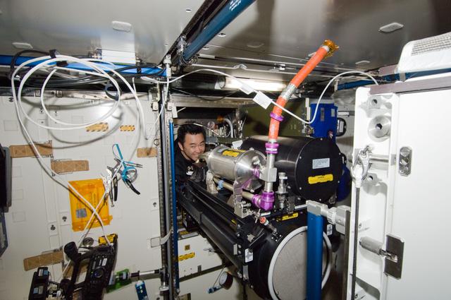 NASA image: Node-3 CDRA (Carbon Dioxide Removal Assembly) R&R