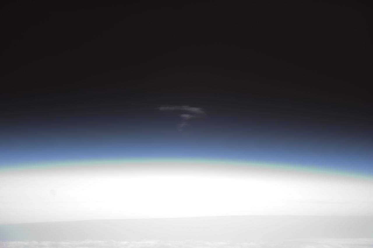 ISS033-E-009232 (3 Oct. 2012) --- This still photo taken by the Expedition 33 crew members aboard the International Space Station shows evidence of the fiery plunge through Earth?s atmosphere and the destructive re-entry of the European Automated Transfer Vehicle-3 (ATV-3) spacecraft, also known as ?Edoardo Amaldi.? The end of the ATV took place over a remote swath of the Pacific Ocean where any surviving debris safely splashed down a short time later, at around 1:30 a.m. (GMT) on Oct. 3, thus concluding the highly successful ATV-3 mission. Aboard the craft during re-entry was the Re Entry Breakup Recorder (REBR), a spacecraft ?black box? designed to gather data on vehicle disintegration during re-entry in order to improve future spacecraft re-entry models.